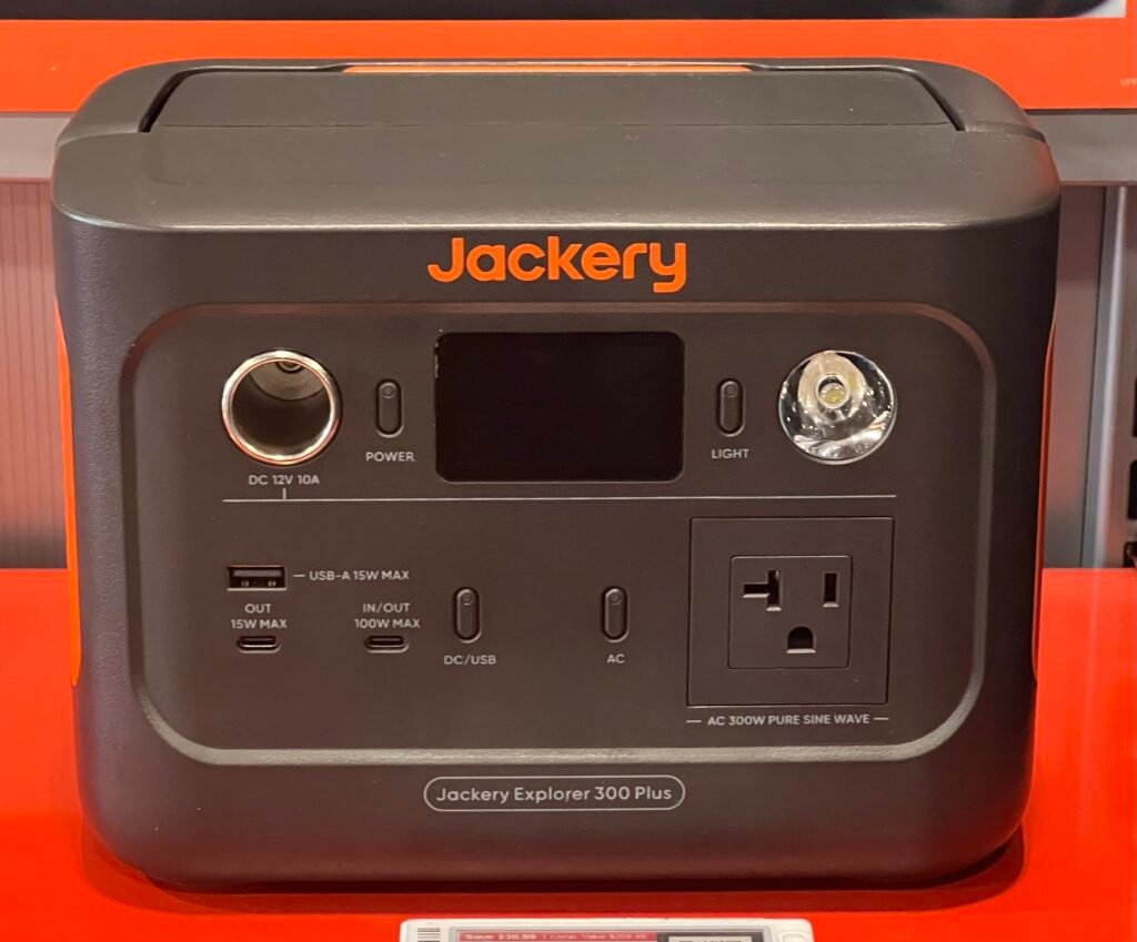 Jackery Explorer 300 Plus portable power station with US AC outlets